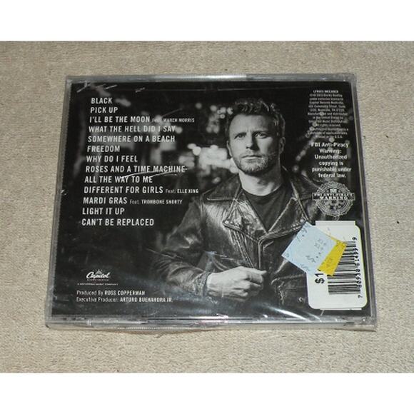 Dierks Bentley 2016 Black CD NEW Somewhere On A Beach Different For Girls + - Picture 2 of 2